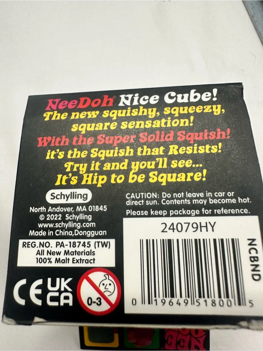 NeeDoh Nice Cube Super Solid Squish - Red